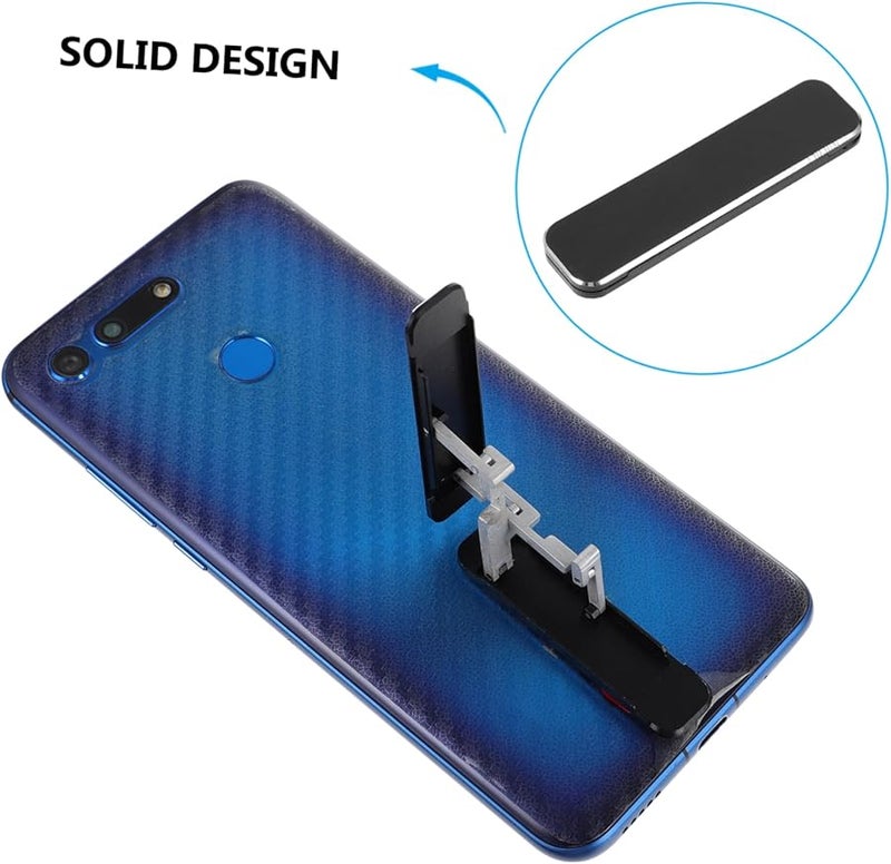 Foldable Adhesive Phone Stand Holder Portable Black Mobile Desk Bracket - Image 3